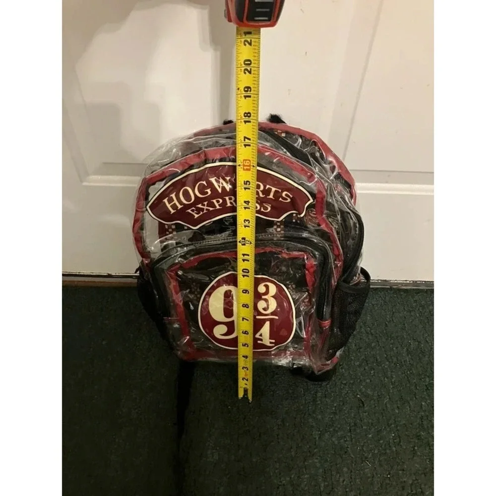 Harry Potter Bioworld Hogwarts Express 9 3/4 Clear Plastic Backpack